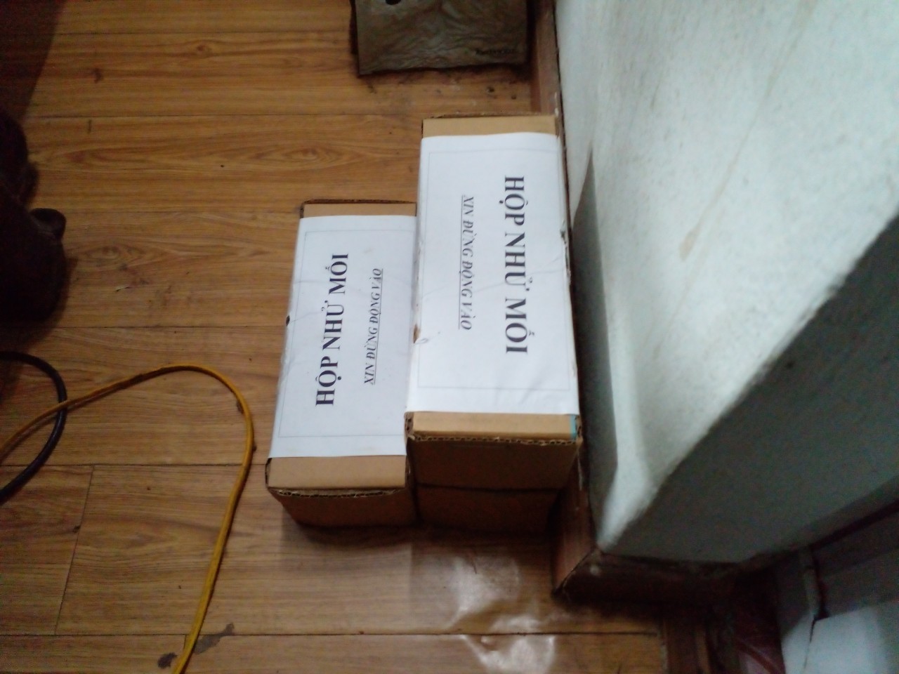 Đặt hộp xử lý mối xông sàn gỗ